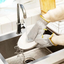 Load image into Gallery viewer, WATERPROOF STEEL WIRE CLEANING GLOVES DISHWASHING DURABLE THICKENED WASHING GLOVE INSULATION KITCHEN GLOVES HOUSEHOLD