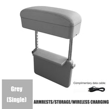 Load image into Gallery viewer, Car Driving Elbow Rest, Armrest Box, Wireless Charging Storage Box, Car Seat Gap Storage Storage Box