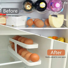 Load image into Gallery viewer, Automatic Rolling Egg Holder Rack Storage Box