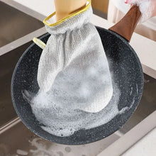 Load image into Gallery viewer, WATERPROOF STEEL WIRE CLEANING GLOVES DISHWASHING DURABLE THICKENED WASHING GLOVE INSULATION KITCHEN GLOVES HOUSEHOLD