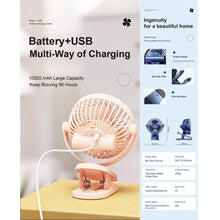 Load image into Gallery viewer, PORTABLE RECHARGEABLE FAN