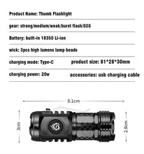 Load image into Gallery viewer, German Three-eyed Monster Mini Flash Super Power Flashlight