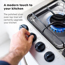 Load image into Gallery viewer, PACK OF 10 ALUMINUM FOIL SQUARE GAS STOVE BURNER COVERS