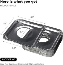 Load image into Gallery viewer, PACK OF 10 ALUMINUM FOIL SQUARE GAS STOVE BURNER COVERS