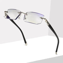 Load image into Gallery viewer, Hd daimond cut New Metal rimless anti blue reading glasses trimmed glasses