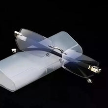 Load image into Gallery viewer, Hd daimond cut New Metal rimless anti blue reading glasses trimmed glasses