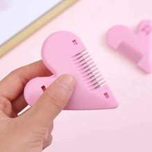 Load image into Gallery viewer, New arrival baby Barber's comb scissors Bangs scissors kids Hair cutter secure pink heart shape