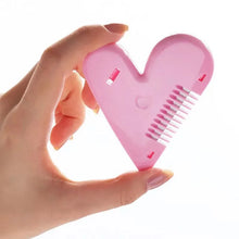 Load image into Gallery viewer, New arrival baby Barber's comb scissors Bangs scissors kids Hair cutter secure pink heart shape
