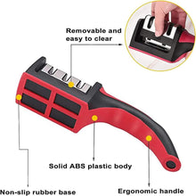 Load image into Gallery viewer, 3 in 1 Professional Knife Sharpener, 3 Stage Knife Sharpner Original Premium Polish Blades Slip Resistance