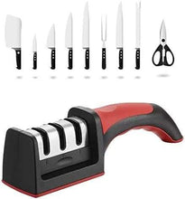 Load image into Gallery viewer, 3 in 1 Professional Knife Sharpener, 3 Stage Knife Sharpner Original Premium Polish Blades Slip Resistance