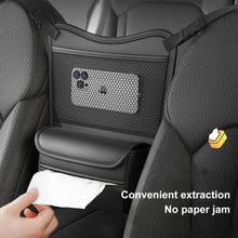 Load image into Gallery viewer, Car Handbag Holder, Car Mesh Organizer Net Pocket Purse/Book/Phone Holder,Tissue Box 3-IN-1 Auto Interior Organizers