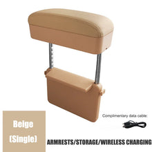 Load image into Gallery viewer, Car Driving Elbow Rest, Armrest Box, Wireless Charging Storage Box, Car Seat Gap Storage Storage Box