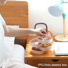 Load image into Gallery viewer, Jewelry Organizer Case 360 Degree Round Rotating Jewelry Storage Box