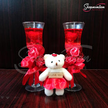 Load image into Gallery viewer, Cute Teddy And Couple Glass Candle