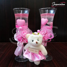 Load image into Gallery viewer, Cute Teddy And Couple Glass Candle