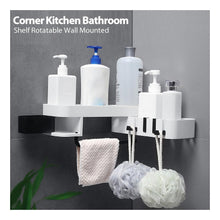 Load image into Gallery viewer, Corner Kitchen Bathroom Shelf Rotatable Wall Mounted