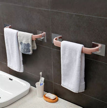 Load image into Gallery viewer, Self-adhesive Towel Holder Rack Wall Mounted Towel Hanger Bathroom