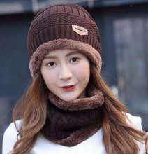 Load image into Gallery viewer, Hat &amp; Neck warmer Winter Cap(unisex)