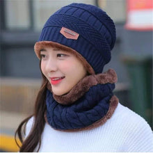 Load image into Gallery viewer, Hat &amp; Neck warmer Winter Cap(unisex)