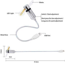 Load image into Gallery viewer, USB LED CLOCK FAN WITH TEMPERATURE