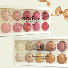 Load image into Gallery viewer, 10 COLOR PROFESSIONAL BAKED  HIGHLIGHTER PALETTE