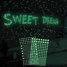Load image into Gallery viewer, 407PCS Glow in The Dark Dots Stickers for Kids Bedroom Ceiling Wall Decoration
