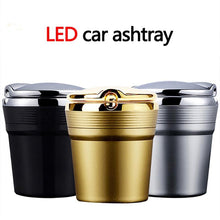 Load image into Gallery viewer, Universal Car Ashtray With Led Lights With Cover Creative Personality