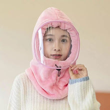 Load image into Gallery viewer, women's winter Hat Mask balaclava Hat for girls Scarf Thick Warm Fleece