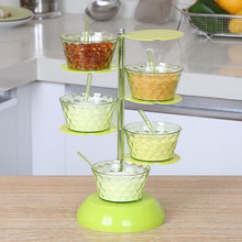 Load image into Gallery viewer, Rotating 5-Tier Kitchen Sugar Salt Pepper Spices Rack