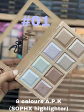 Load image into Gallery viewer, APK 8in1 PROFESSIONAL Highlighter PALETTE