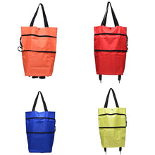 Load image into Gallery viewer, Foldable Shopping Trolley Tote Bag 2 In 1 Foldable Shopping