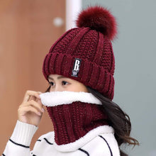 Load image into Gallery viewer, Ladies Hat &amp; Neck warmer Winter Cap