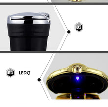 Load image into Gallery viewer, Universal Car Ashtray With Led Lights With Cover Creative Personality