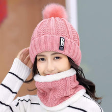 Load image into Gallery viewer, Ladies Hat &amp; Neck warmer Winter Cap