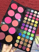 Load image into Gallery viewer, 48 Color eyeshadow and 10 color Blusher Pallet