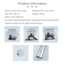 Load image into Gallery viewer, Waterproof Self Adhesive Stickers Film Mirror 50X100cm