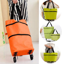 Load image into Gallery viewer, Foldable Shopping Trolley Tote Bag 2 In 1 Foldable Shopping