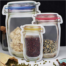 Load image into Gallery viewer, 3 PCS Mason Bag Jar Zipper Bags Food Storage/Reusable