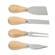 Load image into Gallery viewer, 4 Pcs Cheese Knife Set with Bamboo Handle