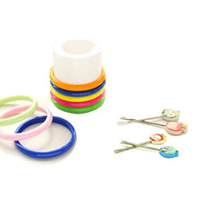 Load image into Gallery viewer, Set of 8 pcs Fun Shape Fruit Fork with Rings Stand - MultiColour