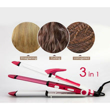 Load image into Gallery viewer, 3 in 1 Curler Straightener and Crimper