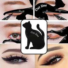 Load image into Gallery viewer, Cat Style Eyeliner Stencil (10 styles - 2 Stencils)