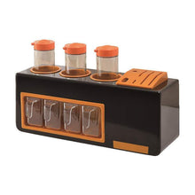Load image into Gallery viewer, All in One Spice Rack and Bottle Holder Set – Black