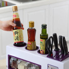 Load image into Gallery viewer, All in One Spice Rack and Bottle Holder Set – Black