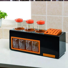 Load image into Gallery viewer, All in One Spice Rack and Bottle Holder Set – Black