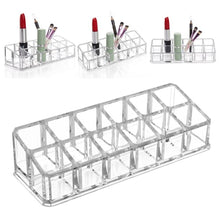 Load image into Gallery viewer, 12 Hole Slots Acrylic Cosmetic Lipstick Organizer