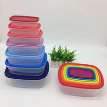 Load image into Gallery viewer, Set of 7 - Rainbow Plastic Containers - Multicolors