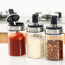 Load image into Gallery viewer, Kitchen Condiment Jar With Spoon