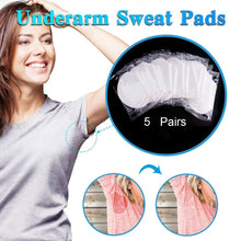 Load image into Gallery viewer, 5 Pairs, Disposable Underarm Sweat Pads For Men &amp; Women