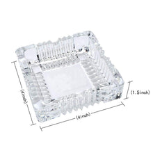 Load image into Gallery viewer, Glass Ashtray Square Crystal Heavy Smoke for Cigar Cigarettes